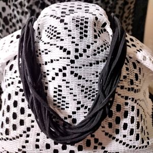 Suede multi strand necklace